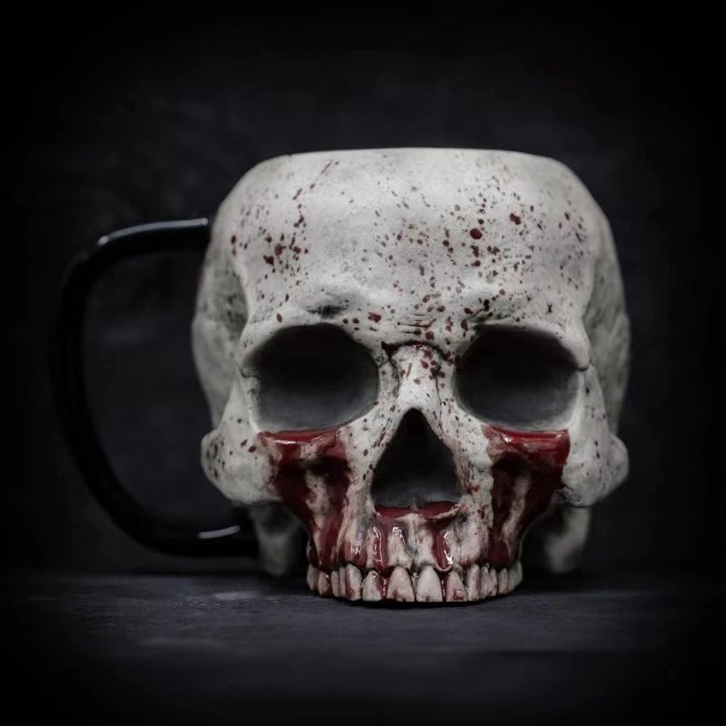 Punk Skull Resin Mug for Christmas, Valentine’s Day & New Year | Home & Kitchen Accessories