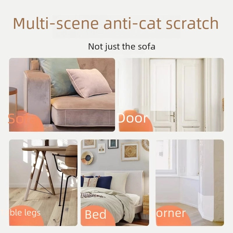 Clear PVC Cat Scratch-Resistant Sofa Cover Removable Frosted Furniture Protector Durable Home Decor|Home & Living