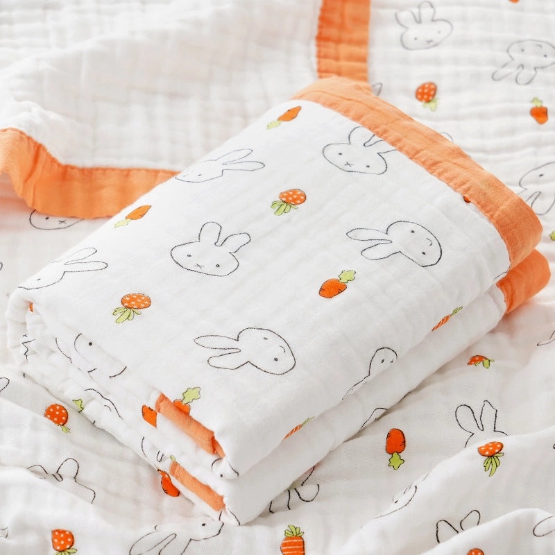 Soft Baby Bath Towel | Newborn Six-layer Gauze Cotton Absorbent Bath Quilt | Baby Care Essentials|婴儿用品