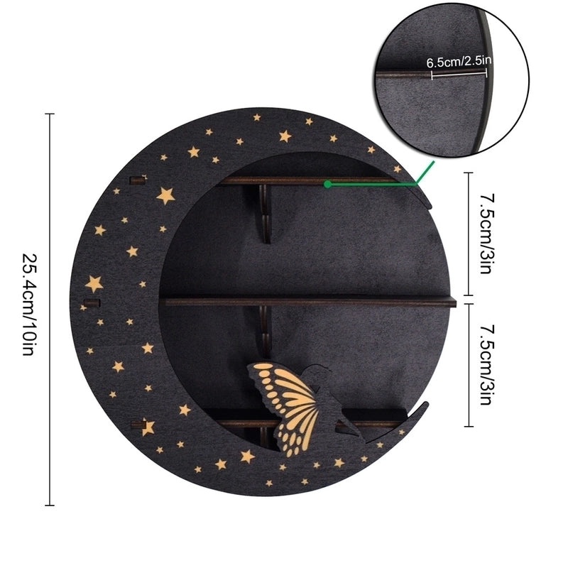 Vintage Moon Basswood Organizer Rack 1 Pc|Home Storage & Organization