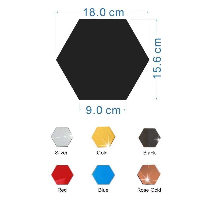 Stylish Geometric Hexagon Acrylic Wall Decal|Home Decor Wall Stickers