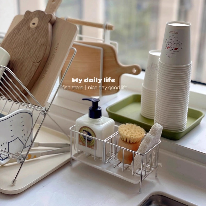 Minimalist Stainless Steel Kitchen Storage Rack|Kitchen Storage & Organization