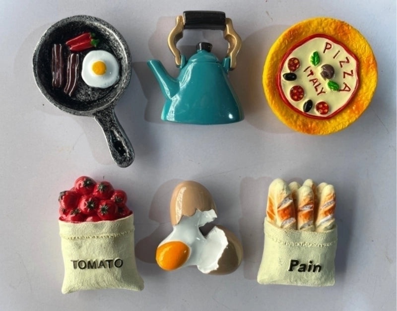 3D Resin Food Magnets Cute Simulation Stereoscopic Stickers for Fridge Decoration|Home & Kitchen Decor Magnet Accessories