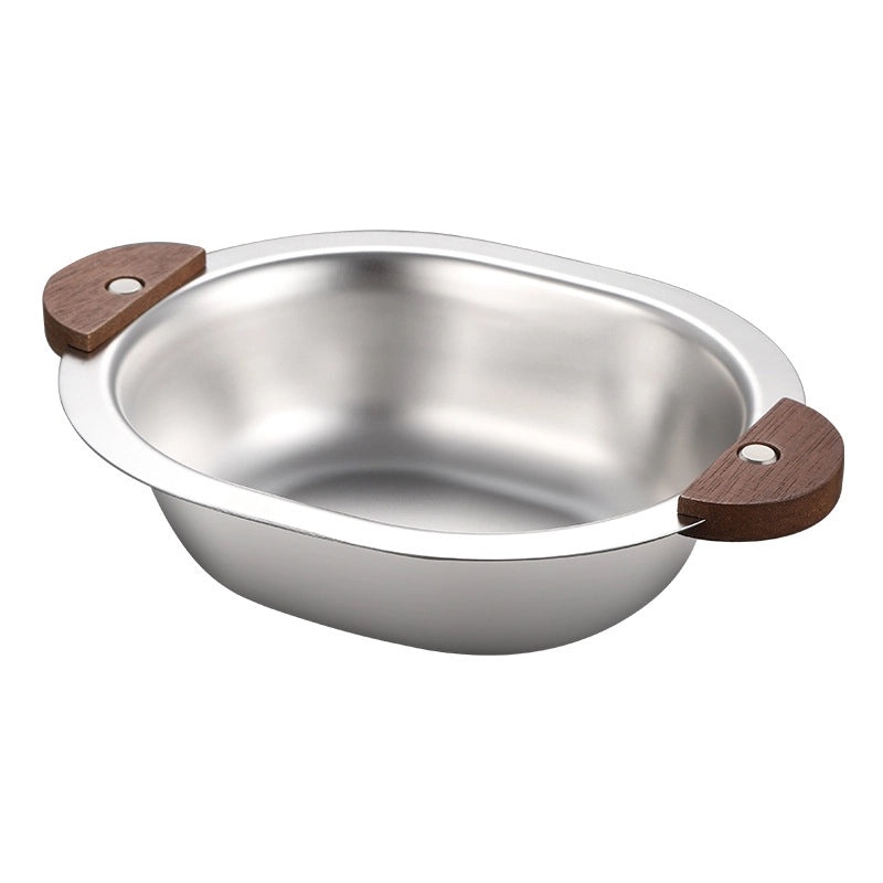 Korean Stainless Steel Bowl with Handle 304 Creative Dessert Soup Salad Bowl Cute Bear Design|Kitchen & Dining