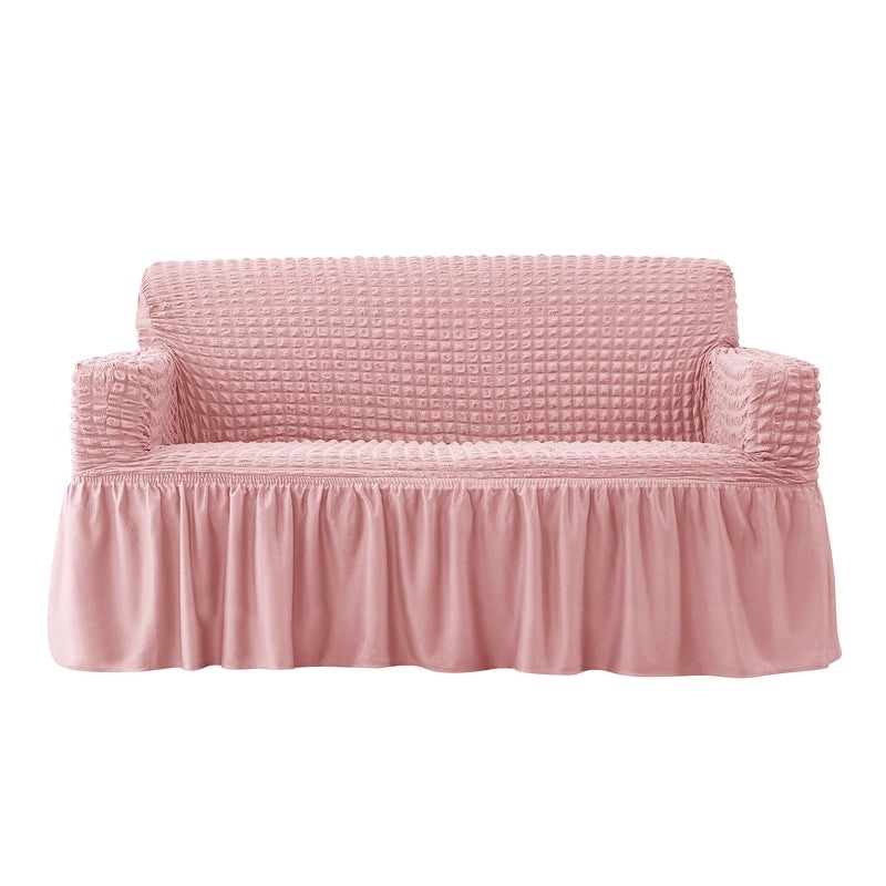 Elastic Full-Cover Sofa Slipcover with Bubble Grid Pattern | Home Decor & Sofa Accessories