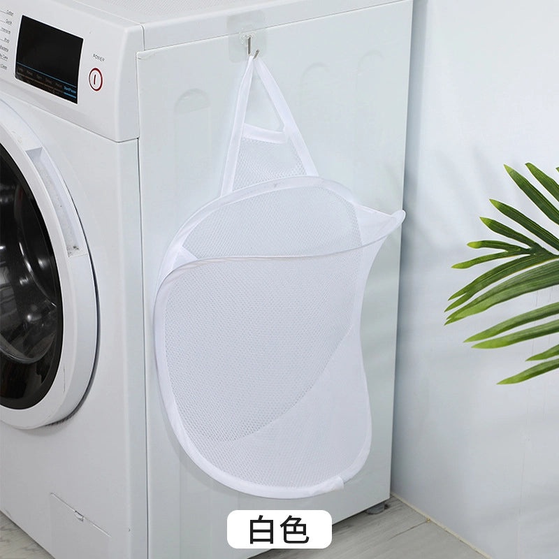 Foldable Wall-Mounted Laundry Basket for Dirty Clothes Storage | Home Organization & Laundry Accessories