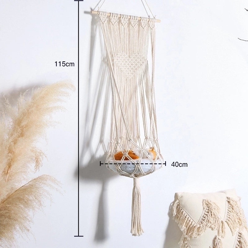 Bohemian Cotton Thread Cat Nest Wall Art for Christmas Valentine’s and Mother’s Day|Home Decor Wall Art