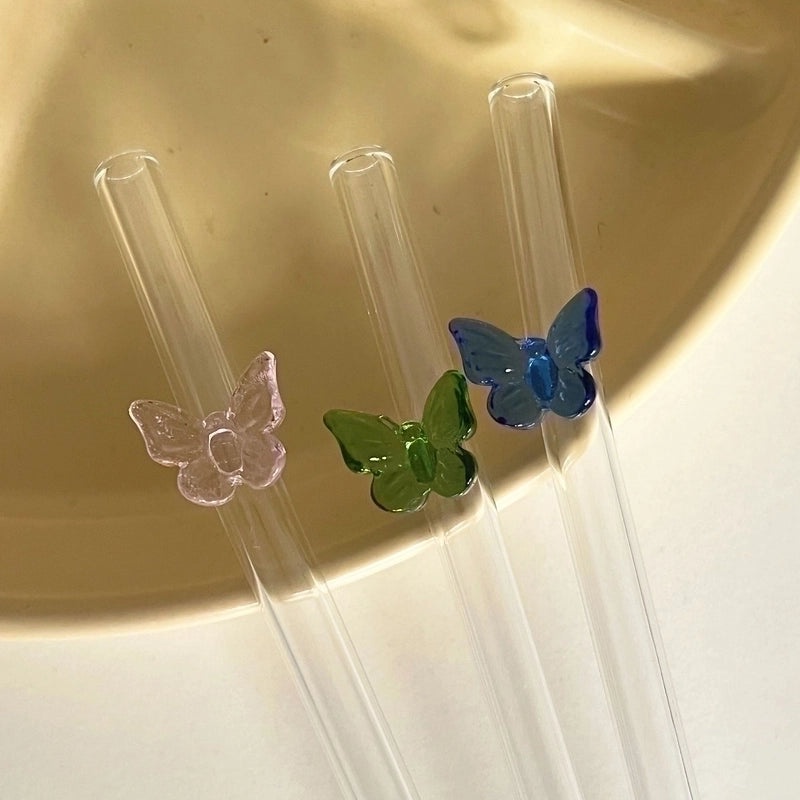 Animal Design Glass Drinking Straw | Kitchen & Dining Accessories