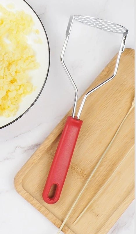 Sleek Color Block Stainless Steel Garlic Crusher|Kitchen Tools & Gadgets