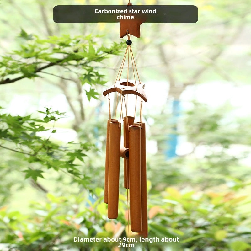 Bamboo Wind Chime Decorative Hanging Ornament Feng Shui Lucky Gift Bamboo Tube Bell | Home Decor