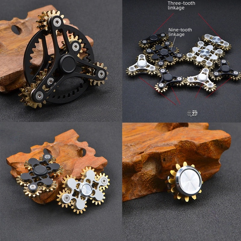 Nine-Tooth Gear Fingertip Spinner Decompression Toy EDC | Fidget Spinners & Stress Relief Toys
