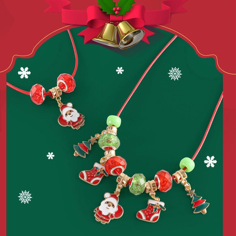 Kids DIY Beaded Necklace & Bracelet Set Handmade Educational Toys for Girls Baby Christmas Gift | Kids Jewelry & Craft Kits