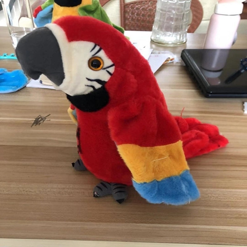 Interactive Talking Plush Parrot Toy with Electric Recording and Wing Movement|Educational Electronic Toys