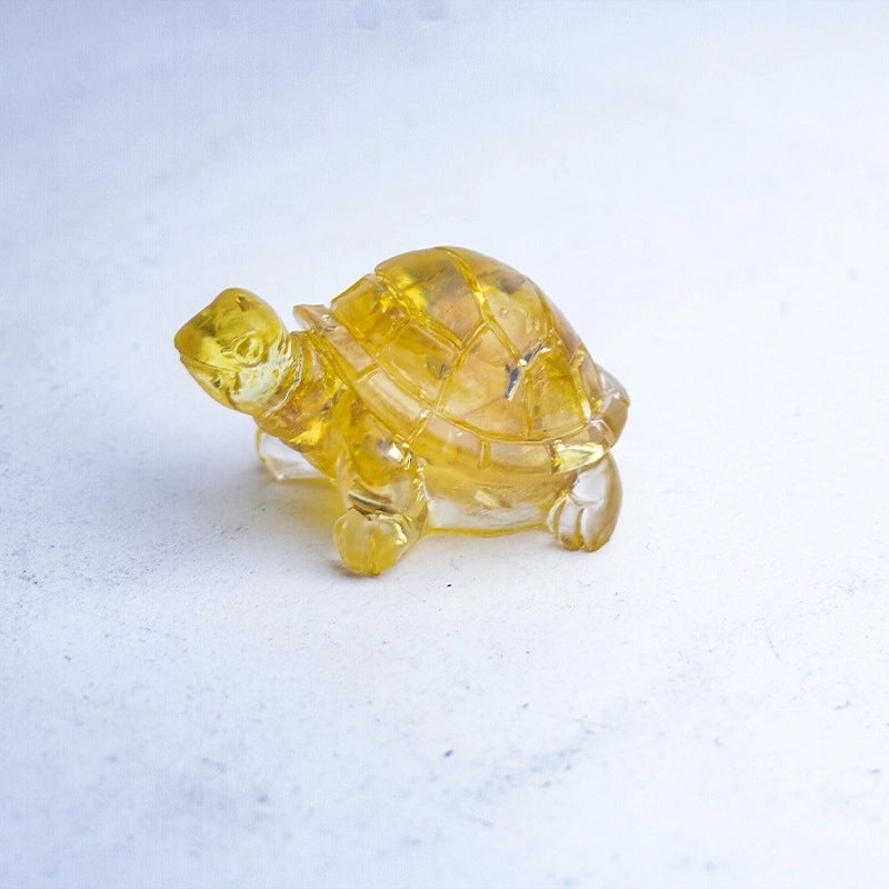 Cute Cartoon Tortoise Resin Figurine | Home Decor & Ornaments