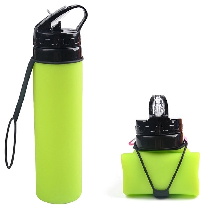Stylish Solid Color Silicone Water Bottle | Outdoor Drinking Bottles