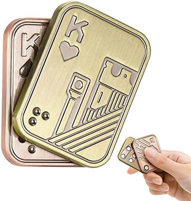 Magnetic Metal Fingertip Gyro Decompression Toy EDC Push Card Three-layer Sound Wave Pop Coin|EDC Toys & Gadgets