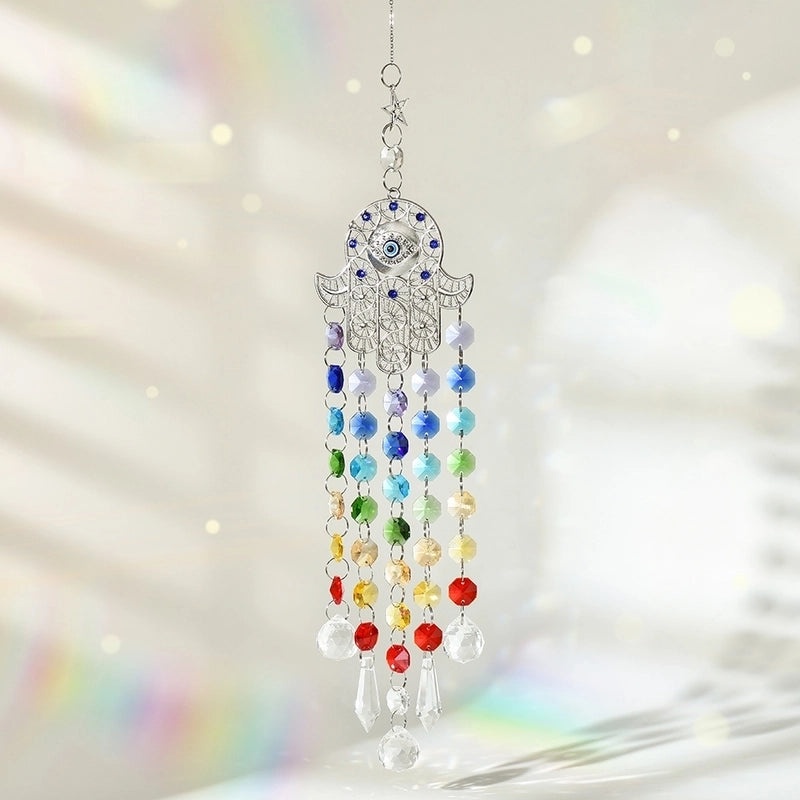 Pastoral Devil's Eye Crystal Wind Chime Decorative Hanging Ornament|Home Decor & Accessories