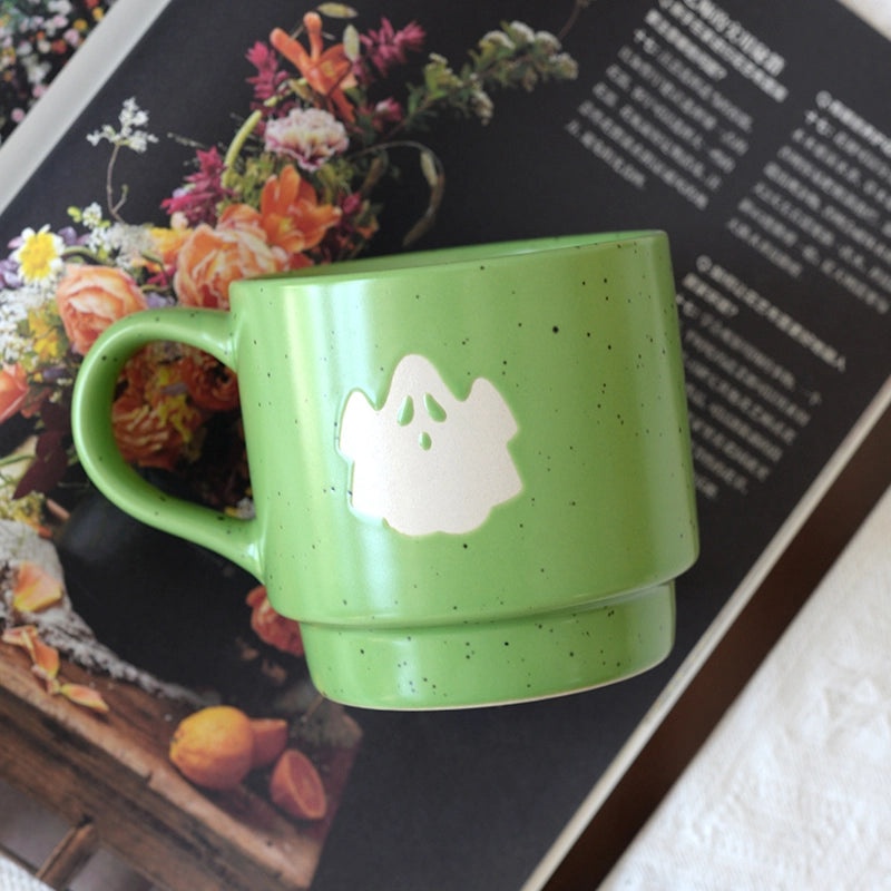 KEEPIN® Halloween Cartoon Ceramic Mug Set Funny Stacked Water Cups|Kitchen & Dining