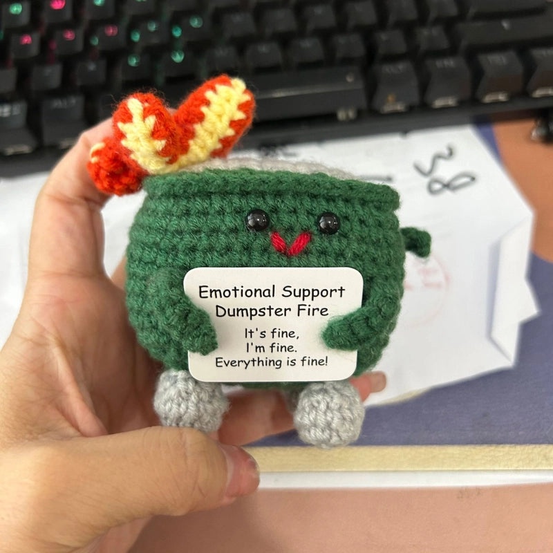 Knitted Fire Extinguisher Doll Cute Funny Plush Positive Energy Ornament|Home Decor Accessories