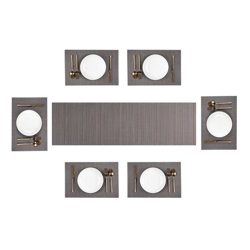 PVC Placemat and Table Runner Set, Washable Insulated Mats for Home and Hotel Use|Home & Kitchen Table Linens