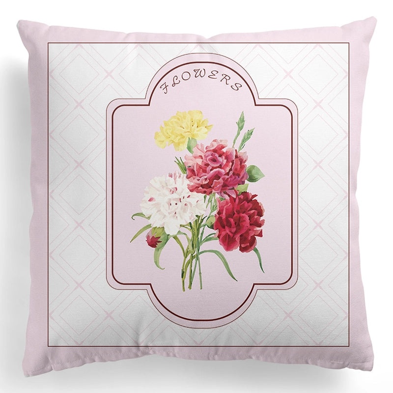 European Retro Floral Pillowcase with Geometric Plaid Design|Home Decor Cushions