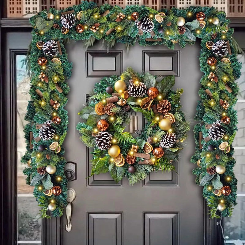Mori Style Christmas Wreath Door Hanging for Home and Mall Window Decoration|Seasonal Decorations