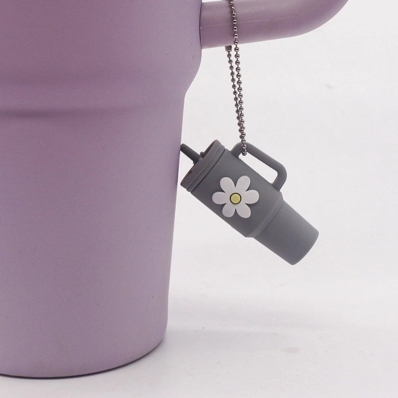 Cartoon Floral Soft Rubber Unisex Cup Charms|Drinkware Accessories