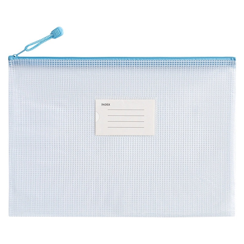 2 Pieces A4 Transparent Waterproof PVC Zipper Storage Bags for Student Subject Organization|Stationery & Office Supplies