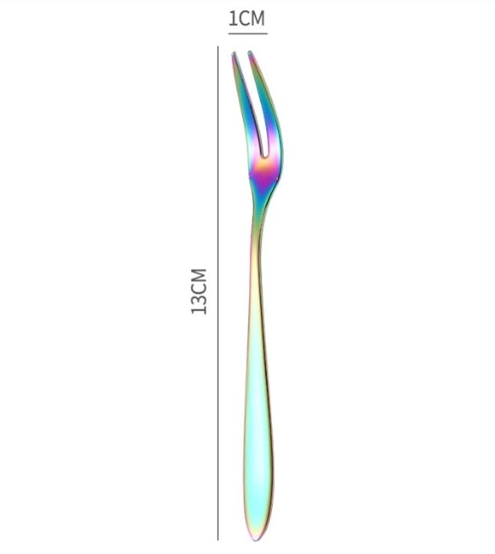 Stainless Steel Fruit Fork in Solid Color for Casual Dining|Kitchen & Dining Utensils