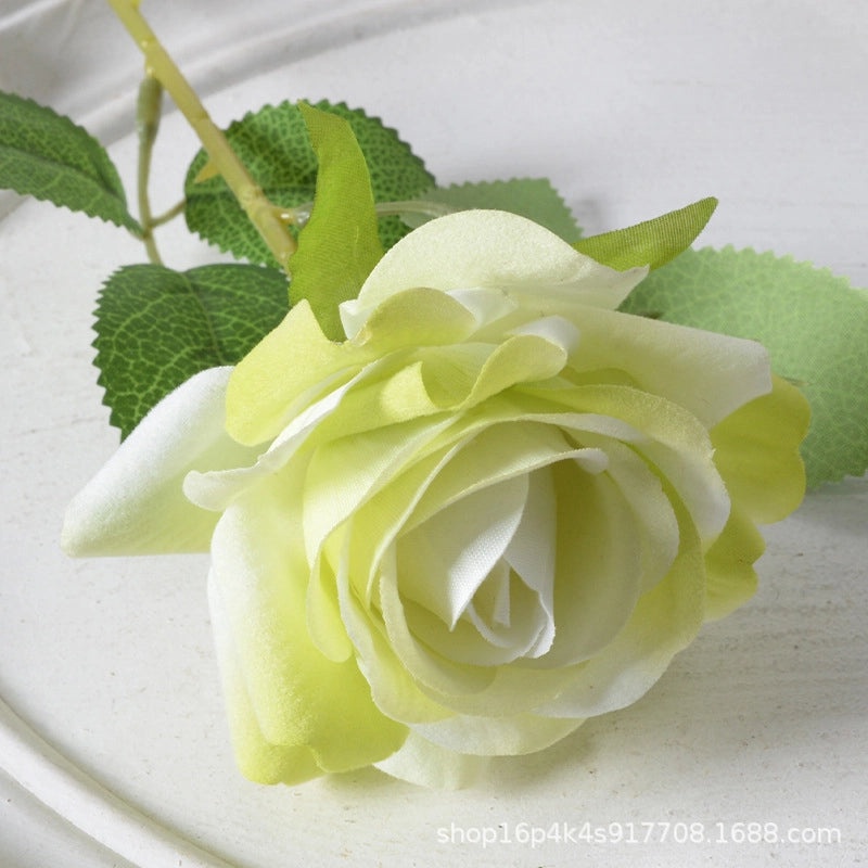 Artificial Rose Single Stem Flannel Flower for Home Wedding Valentine's Day Decoration|Home Decor & Wedding Accessories