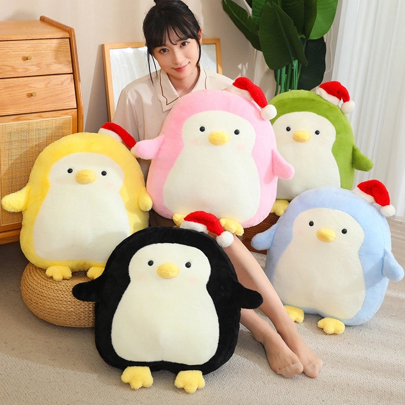 Cute Penguin Plush Toy with Christmas Hat | Holiday Gifts & Plush Toys
