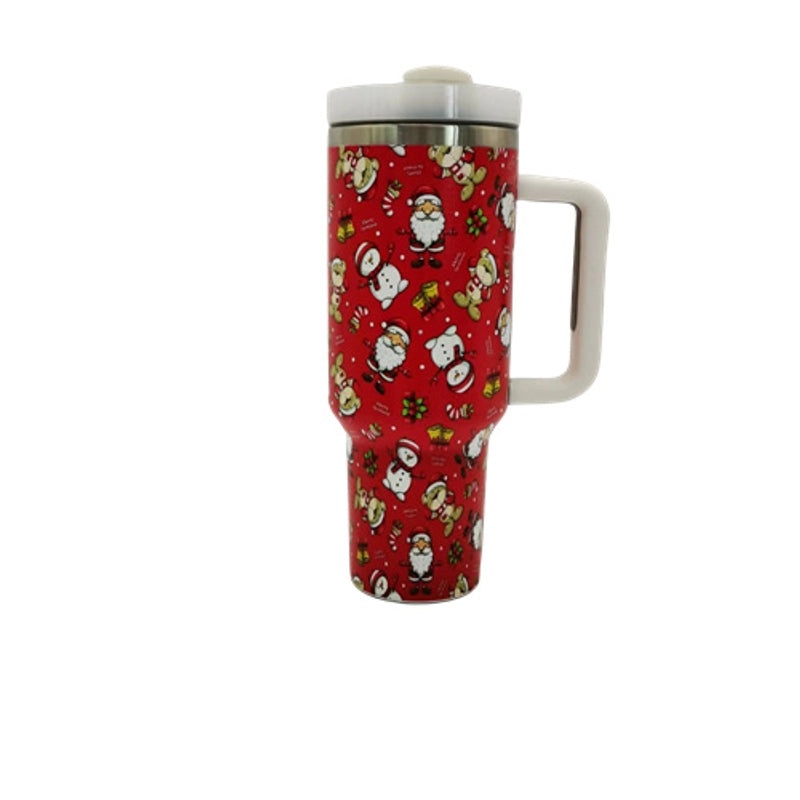 Festive Cartoon Stainless Steel Water Bottle for Christmas | Kitchen & Dining