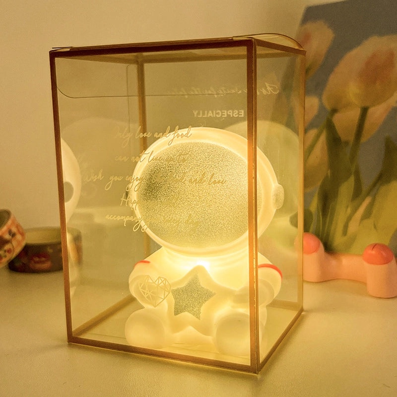 Astronaut Rabbit Night Light Cartoon Desktop Decoration Creative Gift for Kids Birthday Kindergarten|Home Decor & Lighting