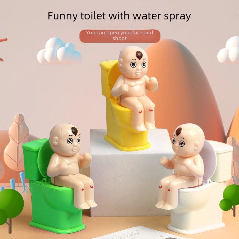 Creative Funny Toilet Doll Stress Relief Water Spray Toy for Bathroom Fun|Bathroom Accessories