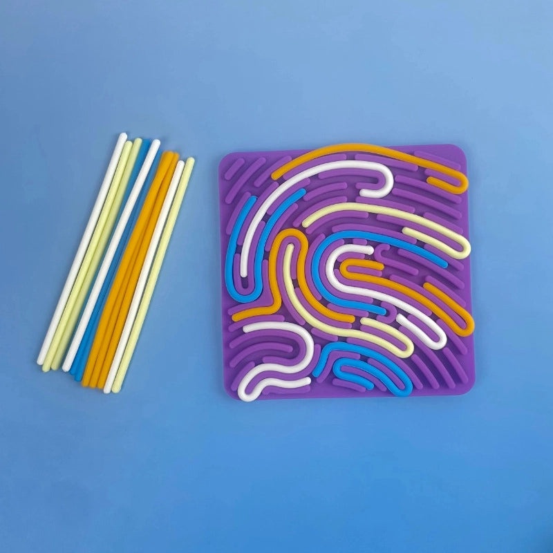 Sensory Silicone Activity Board for Kids | Educational Toy | BPA-Free Food Grade Twist Decompression Tool|儿童感官玩具|益智玩具|减压神器