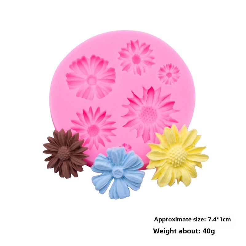 Sunflower Candy Cake Mold Silicone Baking Tool Kitchen Gadget Direct Selling|Kitchen & Dining
