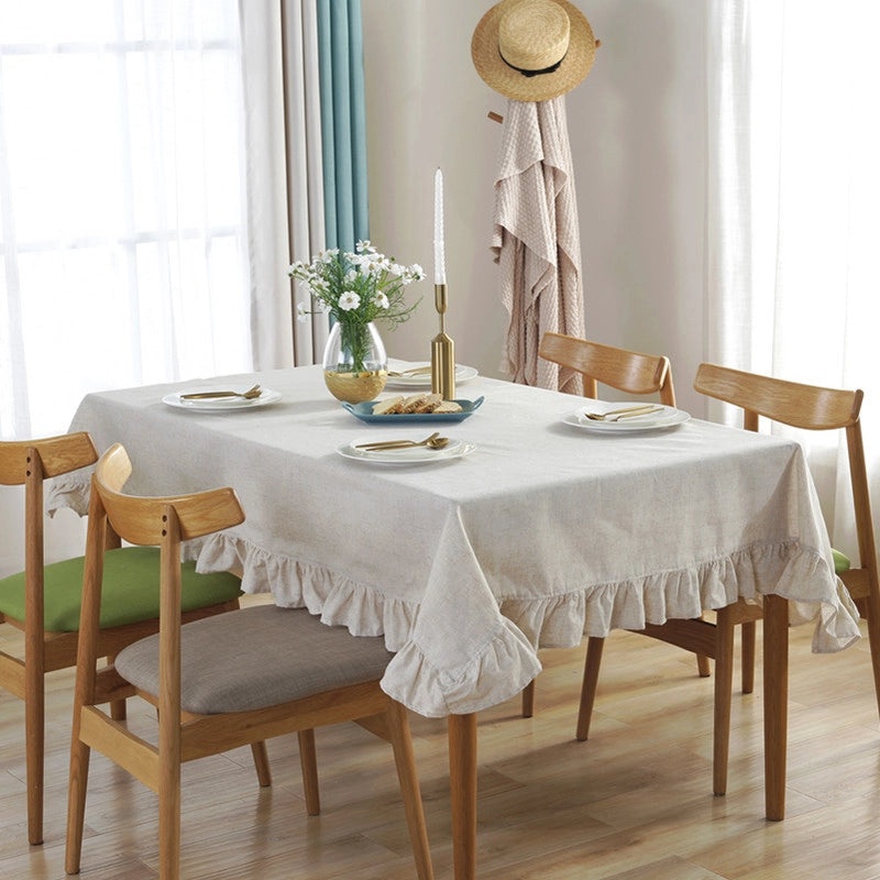 Nordic Cotton Tablecloth Solid Color Minimalist Design|Home & Living/Table Linens/Tablecloths