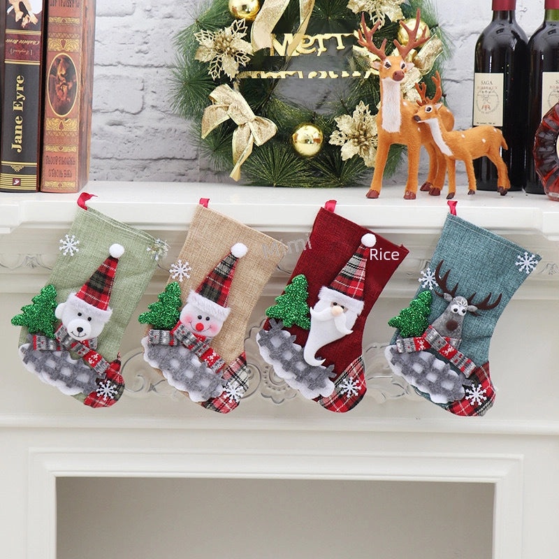 Christmas Gift Bag for Jewelry Candy Socks | Holiday Packaging & Decoration Accessories