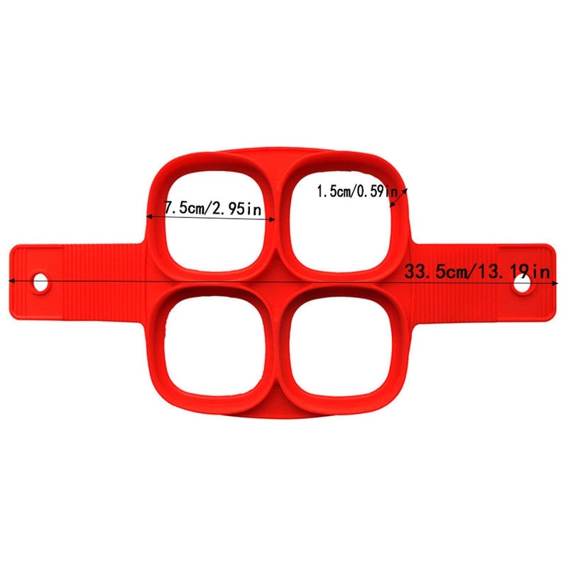 Silicone Omelette Pan with 7 Holes in Round, Heart, and Star Shapes | Kitchen Bakeware & Pancake Molds