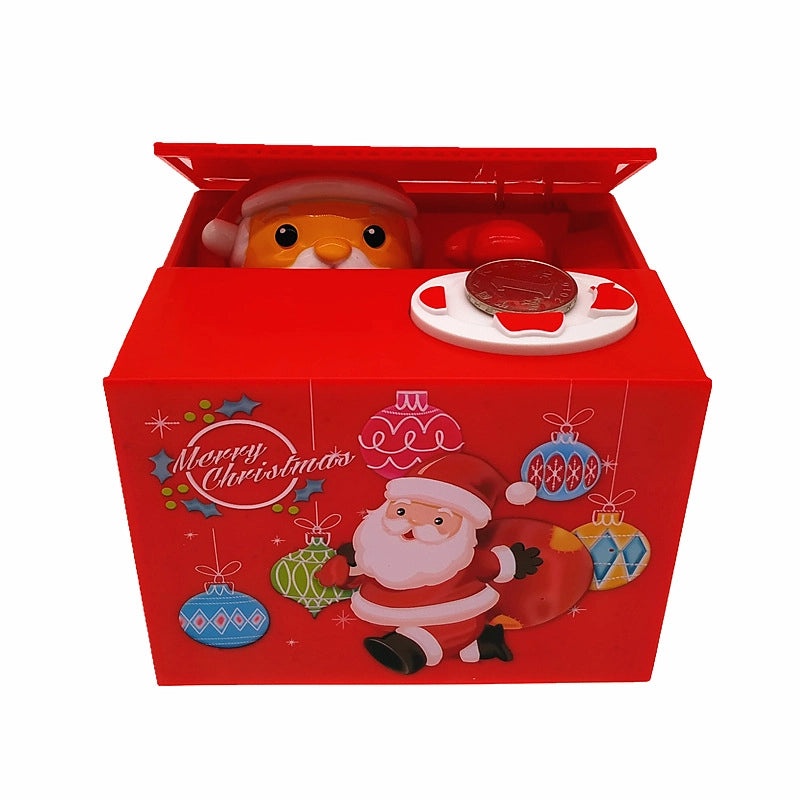 Santa Claus Piggy Bank Christmas Plastic Toy | Christmas Decorations