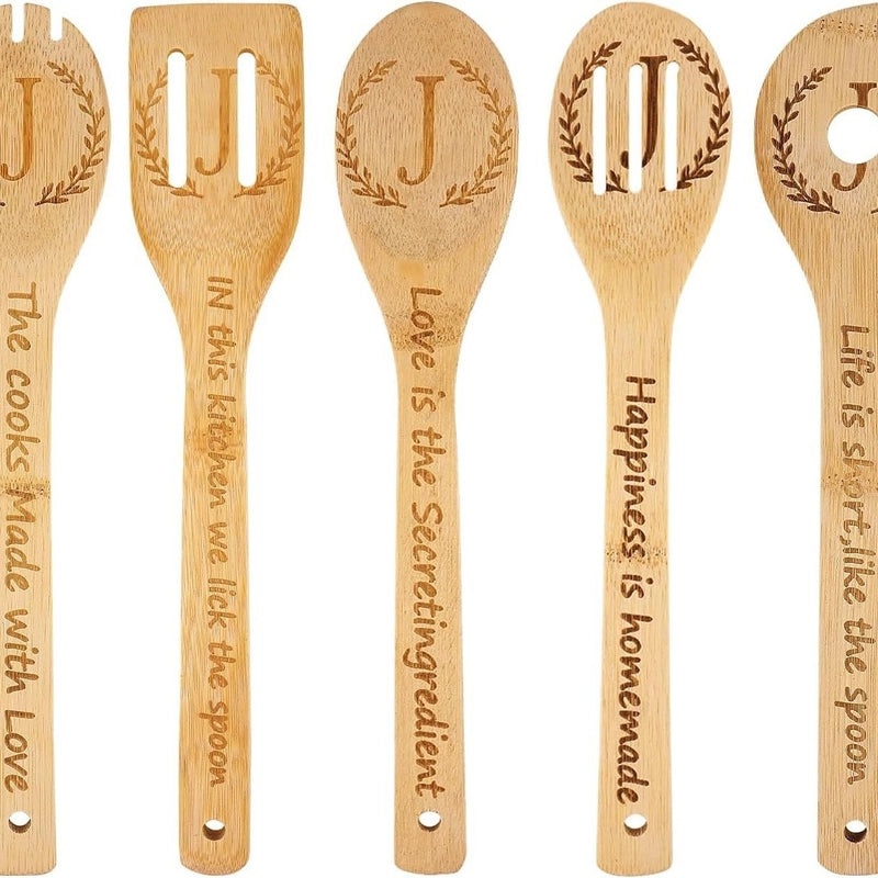 Minimalist Animal Letter Bamboo Shovel Kit 5 Pieces Set|Home & Garden Tools
