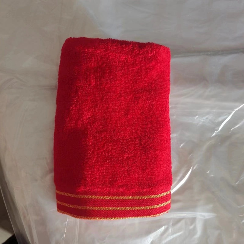 Red Wedding Towels 120g Bamboo Fiber Soft Absorbent Couples Gift|Home & Living Bathroom Towels