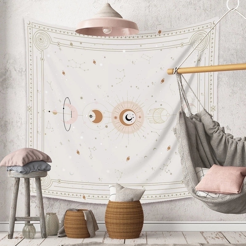 Bohemian Moon and Star Tapestry Wall Hanging for Room Decor | Home Decor