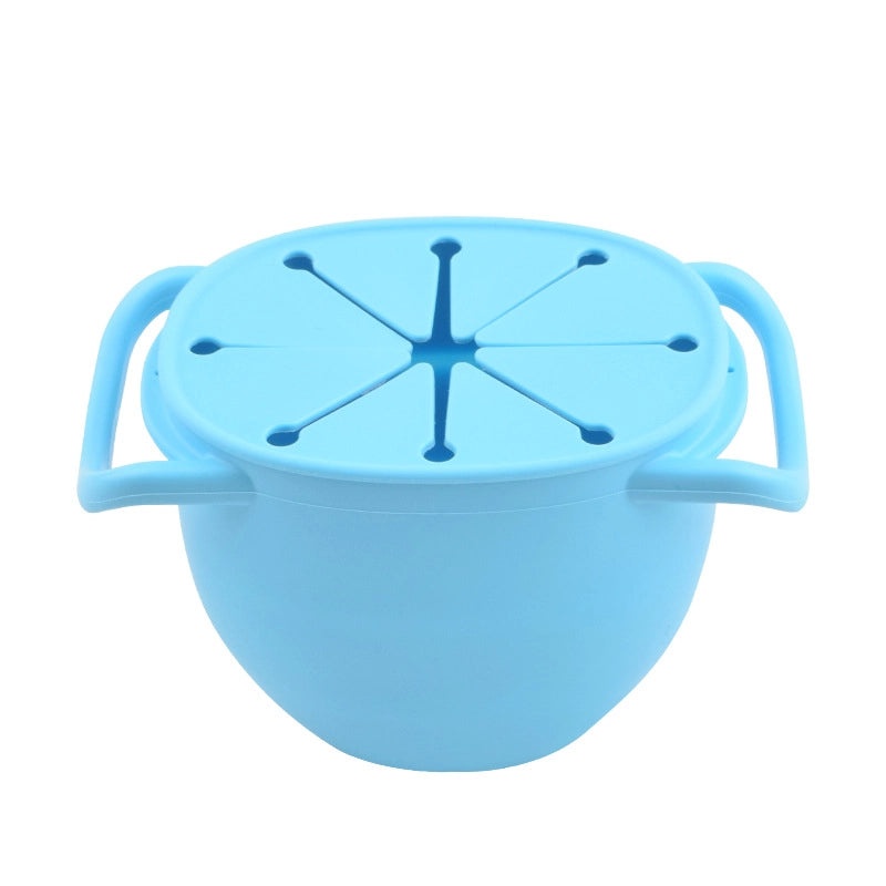 Baby Silicone Snack Cup with Rope | Fall-Resistant Foldable Binaural Children’s Snack Container | Baby Feeding Supplies