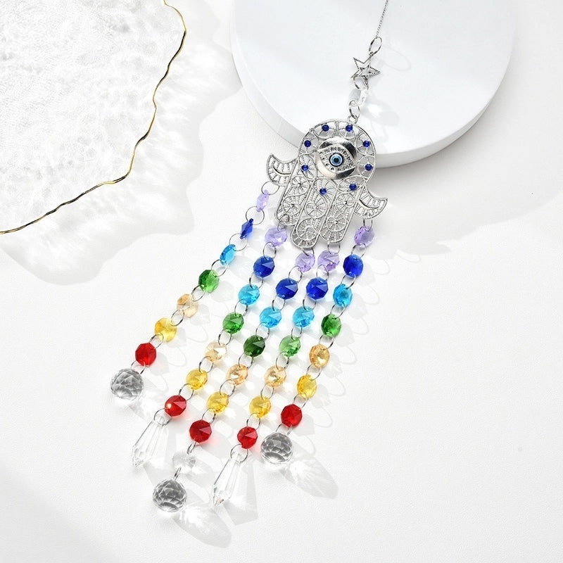 Pastoral Devil's Eye Crystal Wind Chime Decorative Hanging Ornament|Home Decor & Accessories
