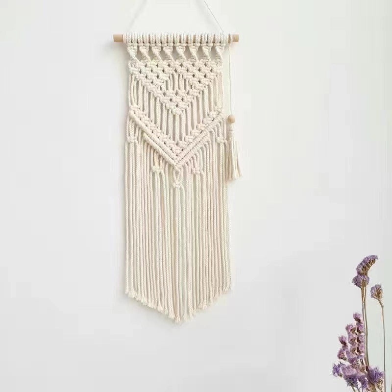 Striped Cotton Tapestry Wall Hanging for Vacation Vibes|Home Decor Wall Art