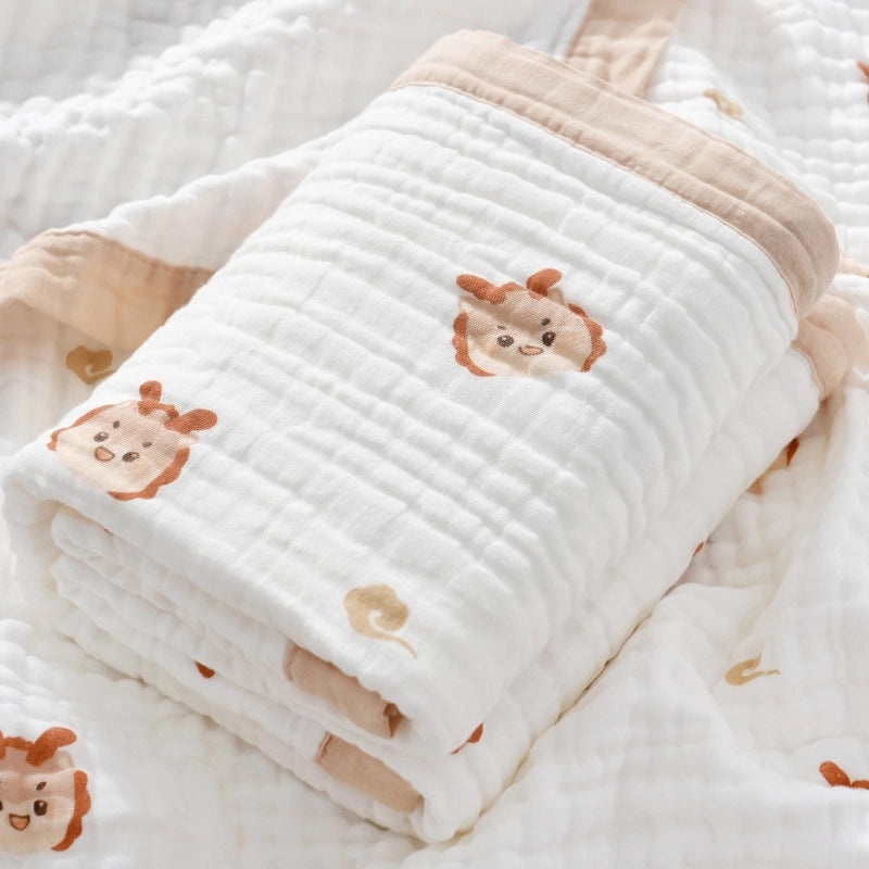 Soft Baby Bath Towel | Newborn Six-layer Gauze Cotton Absorbent Bath Quilt | Baby Care Essentials|婴儿用品