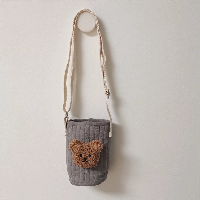 Adorable Bear Pattern Fabric Cup Sleeve 1pc | Drinkware Accessories