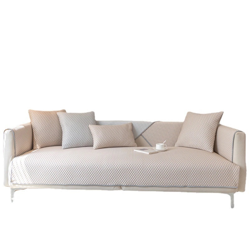 Summer Ice Silk Sofa Cushion Cool Polka Dot Solid Non-slip Towel Soft Breathable Cover|Home Decor Cushions