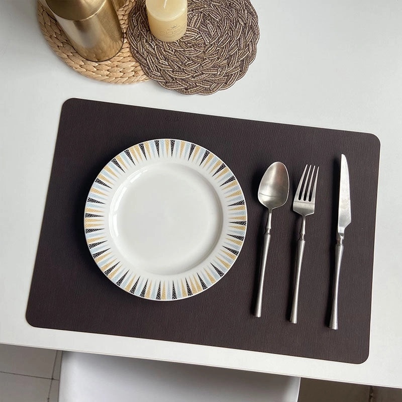 Leather Placemat for Dining Table | Home & Kitchen Tableware